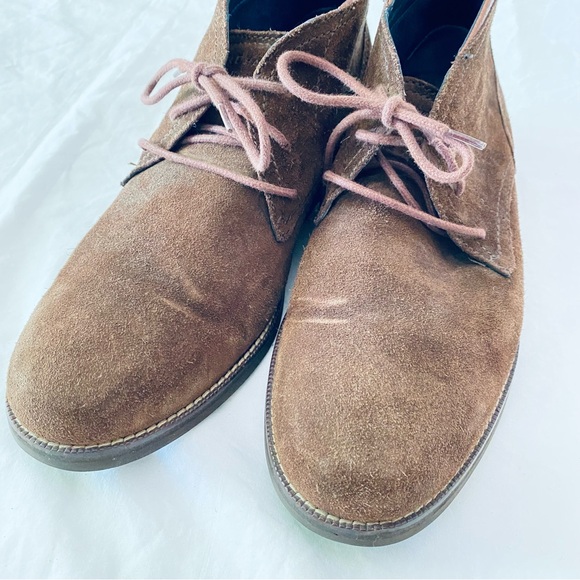 COLE HAAN Men\'s Ogden Stitch Chukka Boots Brown Suede Leather Laces Oxfords main image 8